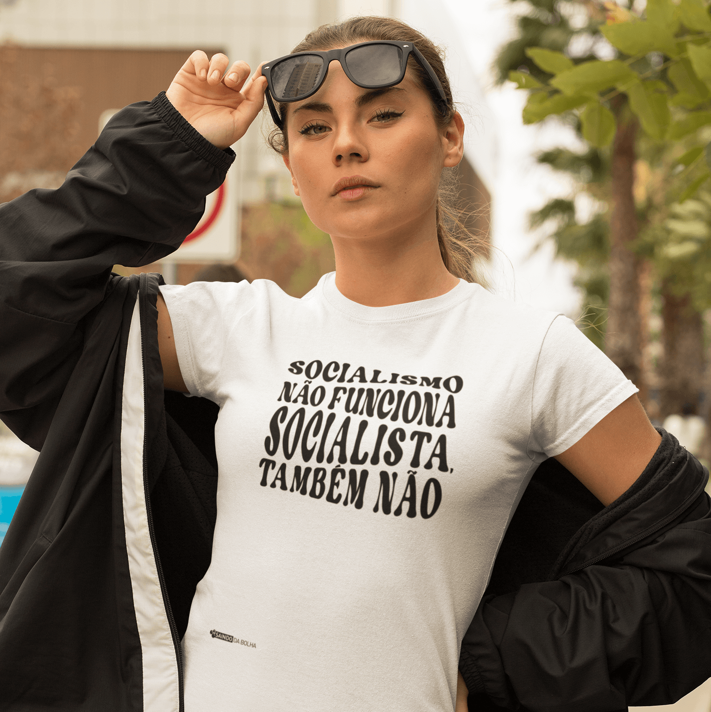 Socialismo Não Funciona - Gola Redonda